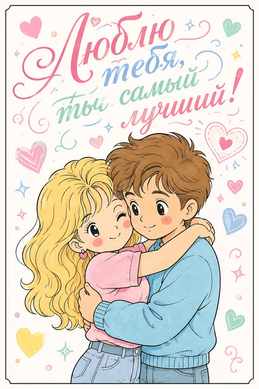 Готовые валентинки — открытки на 14 февраля — открытка 12