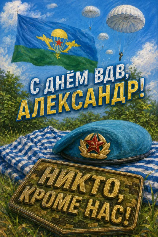 Готовые открытки с Днём ВДВ — открытка 29