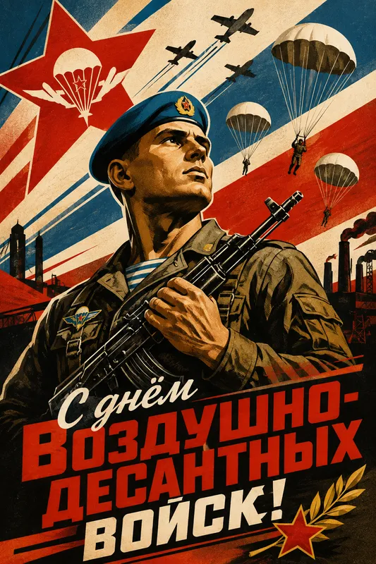 Готовые открытки с Днём ВДВ — открытка 35