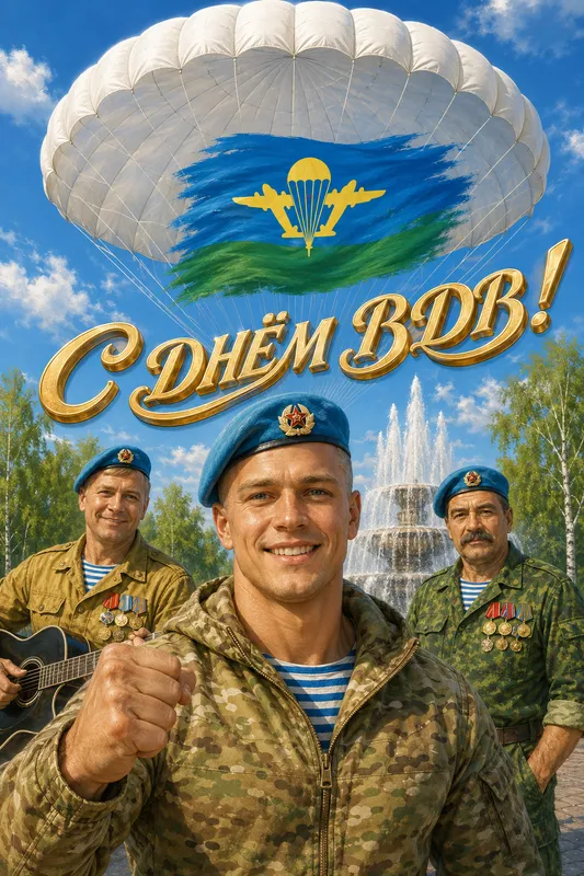 Готовые открытки с Днём ВДВ — открытка 8