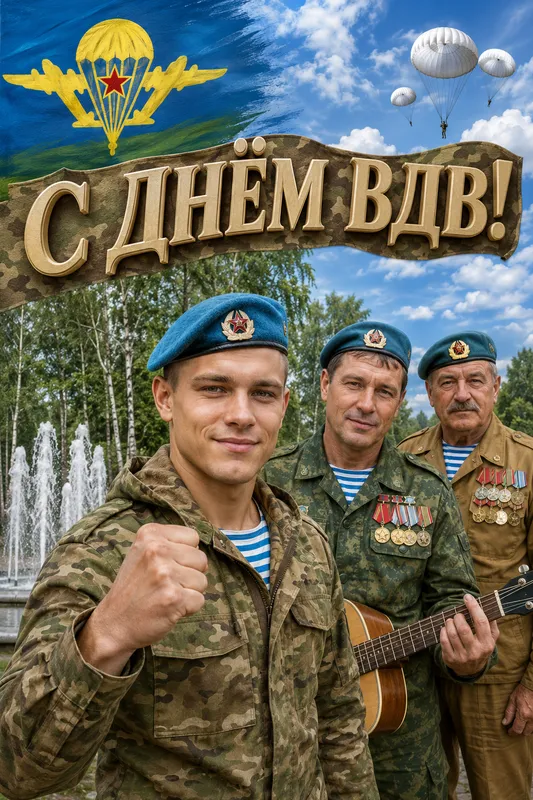 Готовые открытки с Днём ВДВ — открытка 11