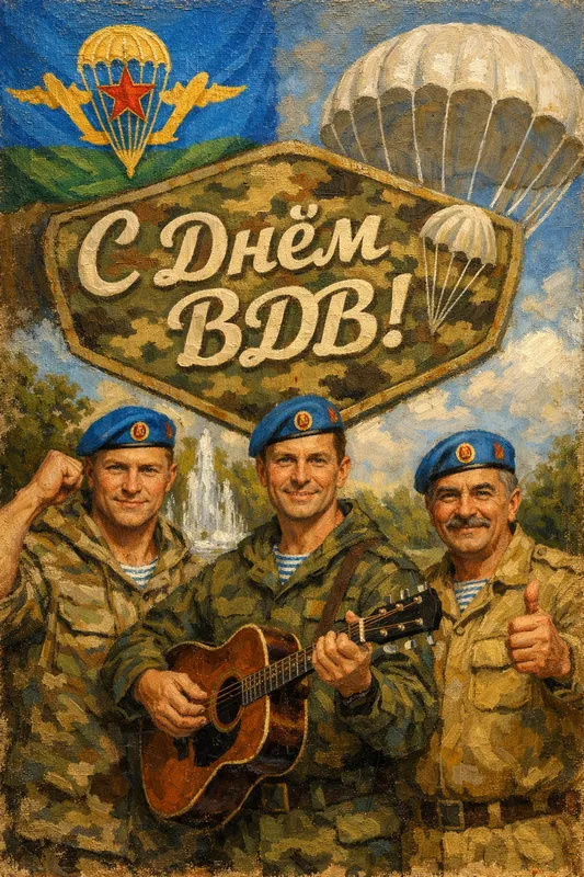 Готовые открытки с Днём ВДВ — открытка 21