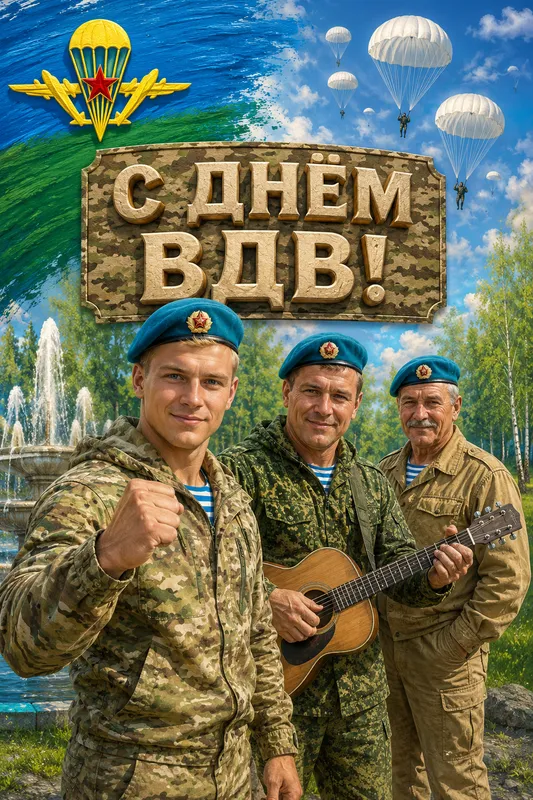 Готовые открытки с Днём ВДВ — открытка 13