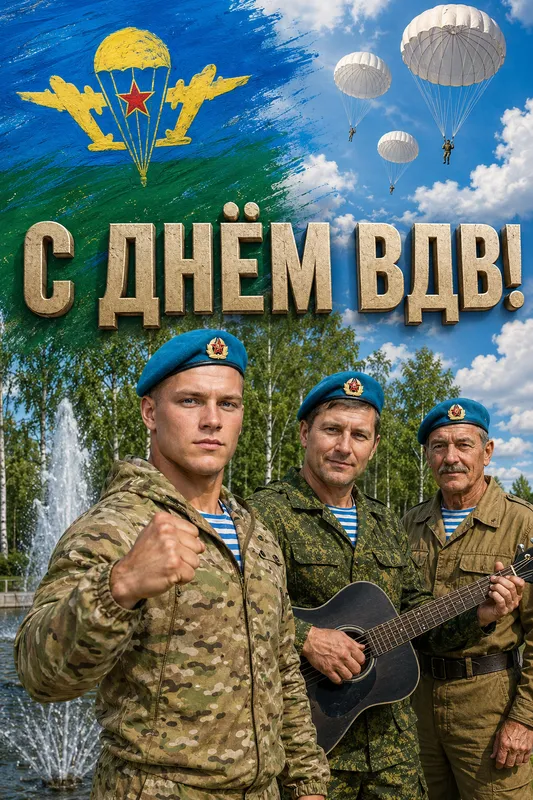 Готовые открытки с Днём ВДВ — открытка 12