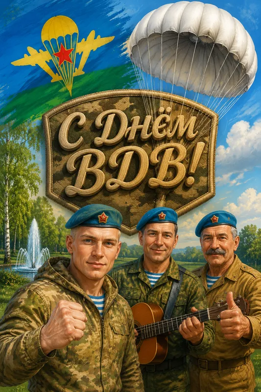 Готовые открытки с Днём ВДВ — открытка 20