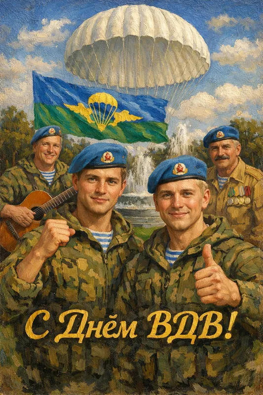 Готовые открытки с Днём ВДВ — открытка 4