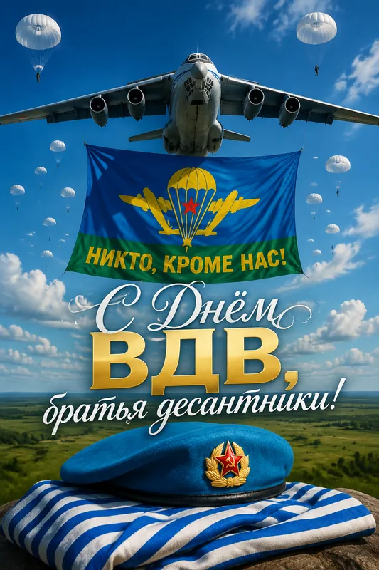 Готовые открытки с Днём ВДВ — открытка 39