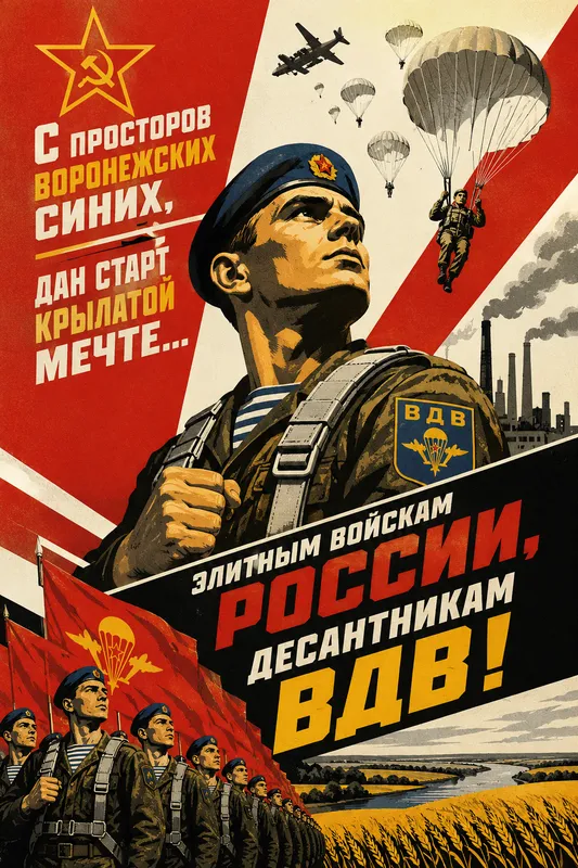 Готовые открытки с Днём ВДВ — открытка 2