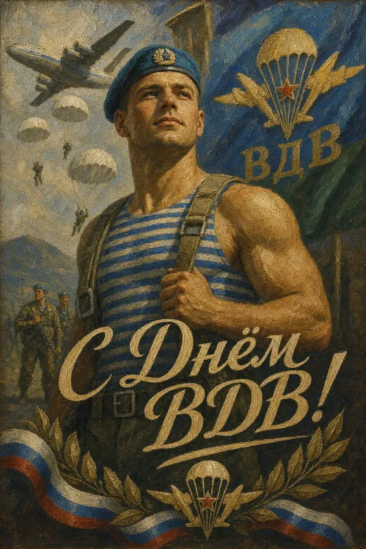 Готовые открытки с Днём ВДВ — открытка 26