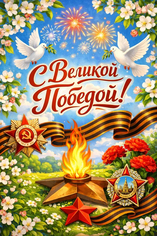 Готовые открытки ко Дню Победы — открытка 16