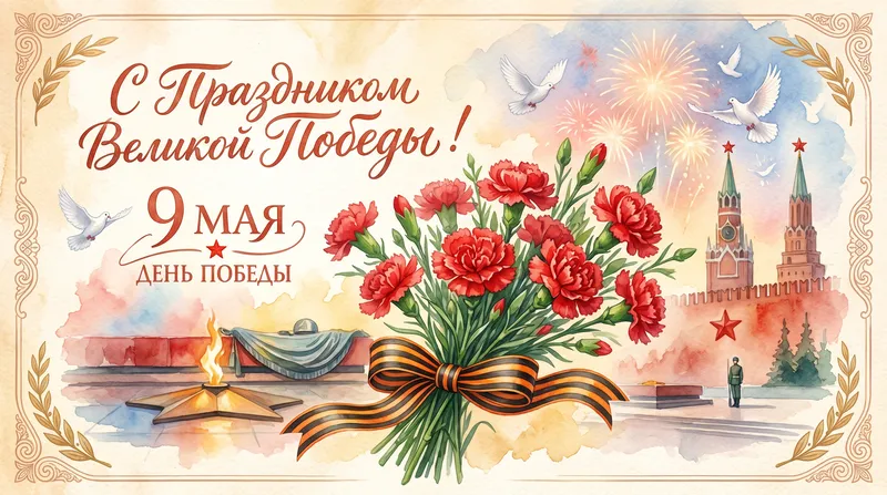 Готовые открытки ко Дню Победы — открытка 36