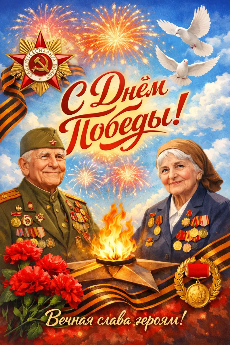 Готовые открытки ко Дню Победы
