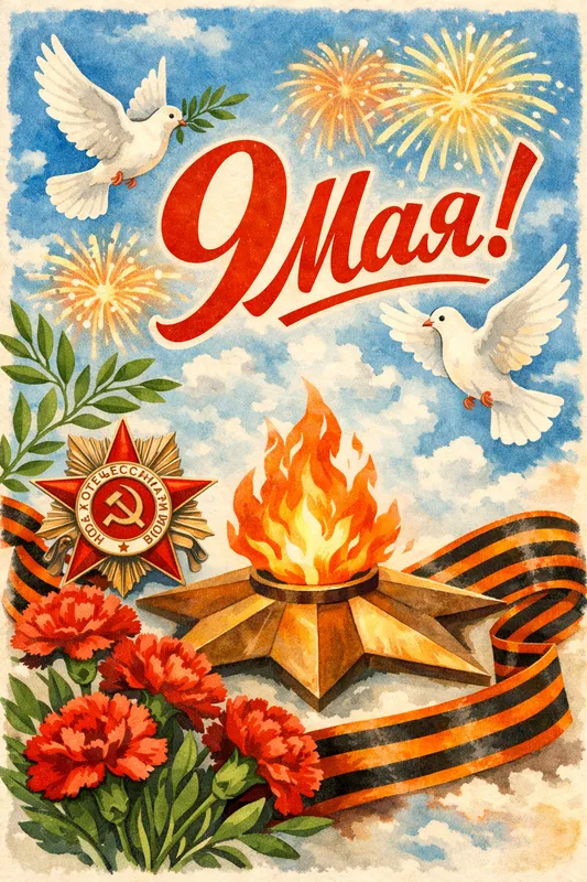 Готовые открытки ко Дню Победы — открытка 24