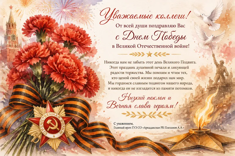 Готовые открытки ко Дню Победы коллеге — открытка 5