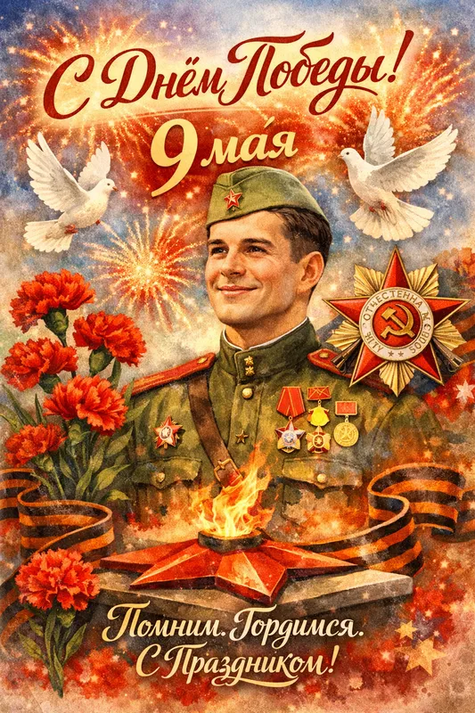 Готовые открытки ко Дню Победы — открытка 20