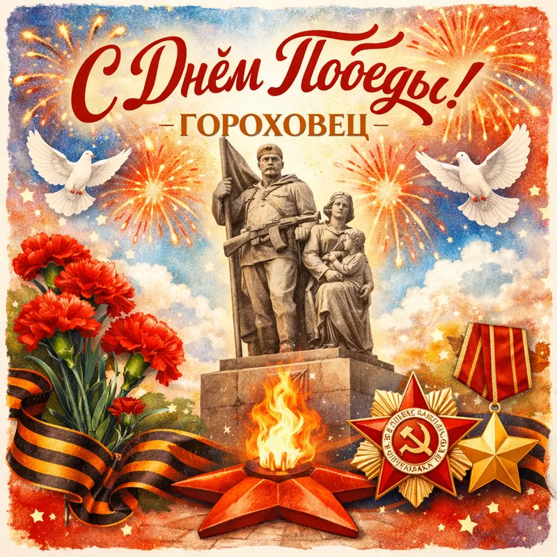 Готовые открытки ко Дню Победы — открытка 4