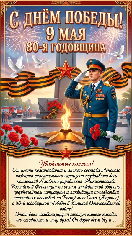 Готовые открытки ко Дню Победы коллеге — открытка 2