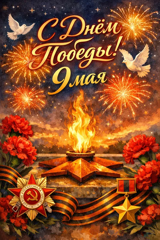 Готовые открытки ко Дню Победы — открытка 14