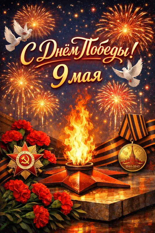Готовые открытки ко Дню Победы — открытка 25