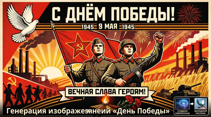 Готовые открытки ко Дню Победы — открытка 10