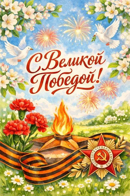 Готовые открытки ко Дню Победы — открытка 22