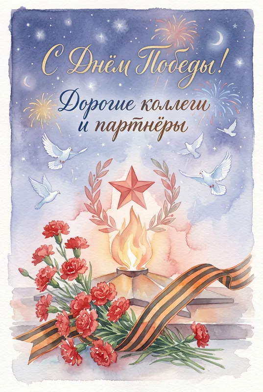 Готовые открытки ко Дню Победы коллеге — открытка 9