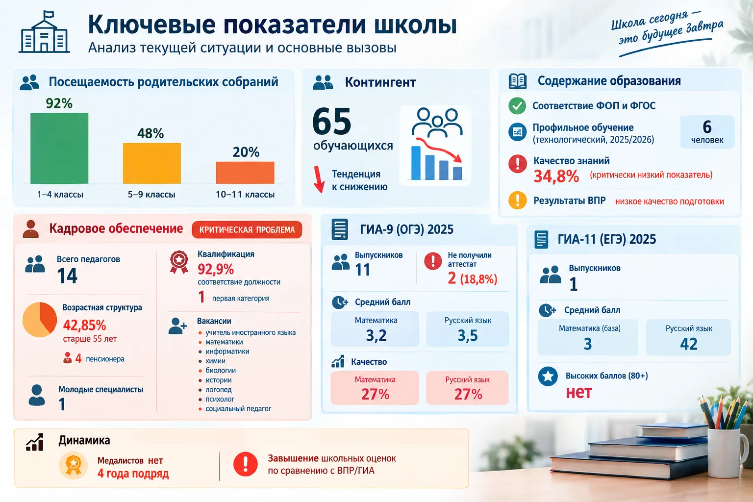Создай инфографику, визуализирующую следующие данные: 

**Посещаемость родите…