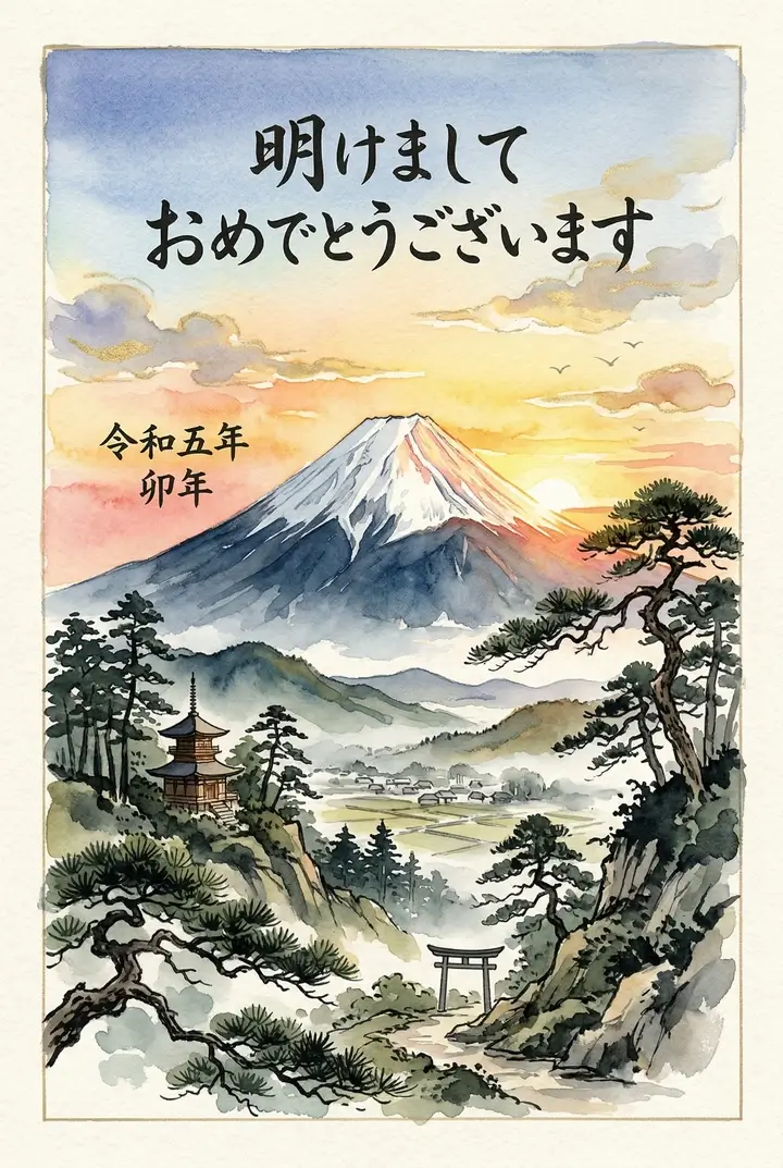 ننگاجو — کارت‌های سال نو ژاپنی