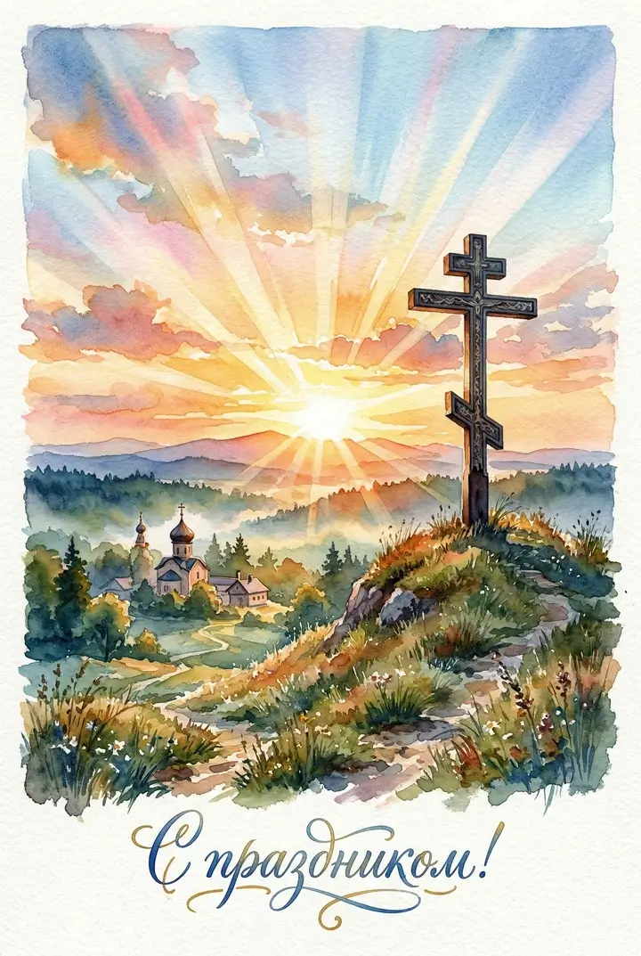 Қасиетті Кресттің көтерілуіне арналған құттықтау ашықхаттары