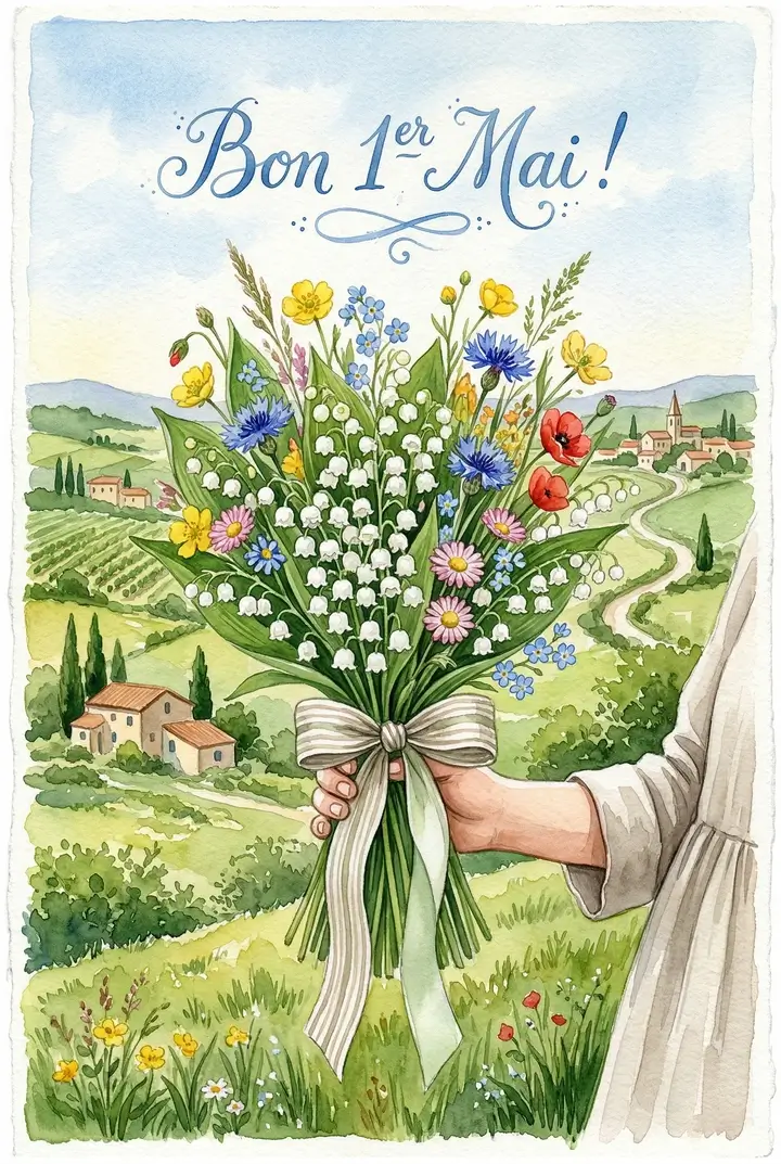 Felicitări de Ziua Lăcrămioarelor — Muguet 1er Mai