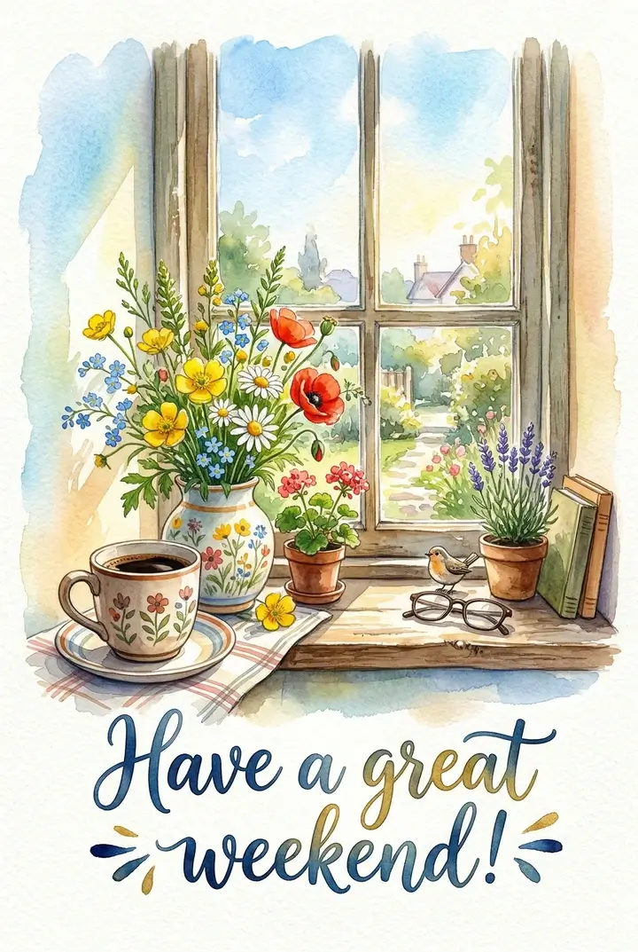 การ์ดอวยพรวันหยุดสุดสัปดาห์