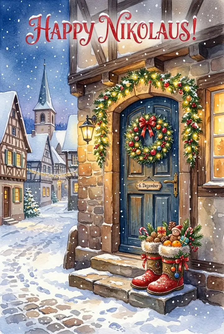 Nikolaus-hälsningskort