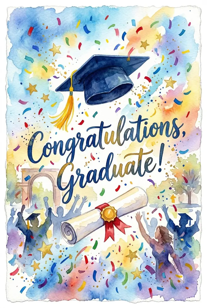 بطاقات تهنئة بالتخرج