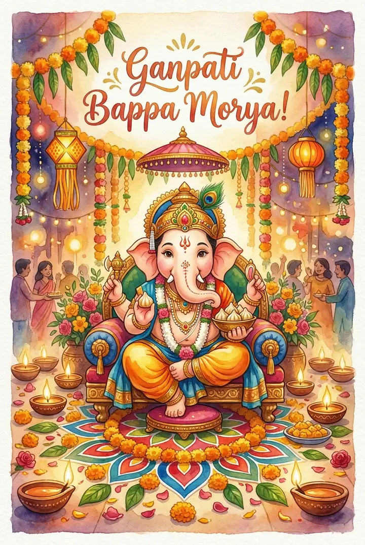Pohľadnice k sviatku Ganesh Chaturthi