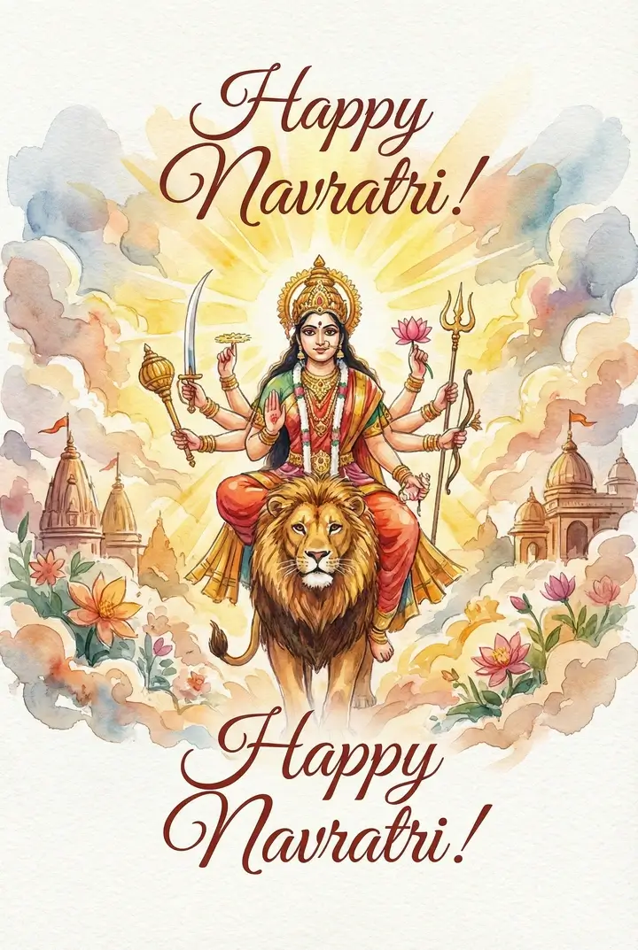 Navratri-hälsningskort