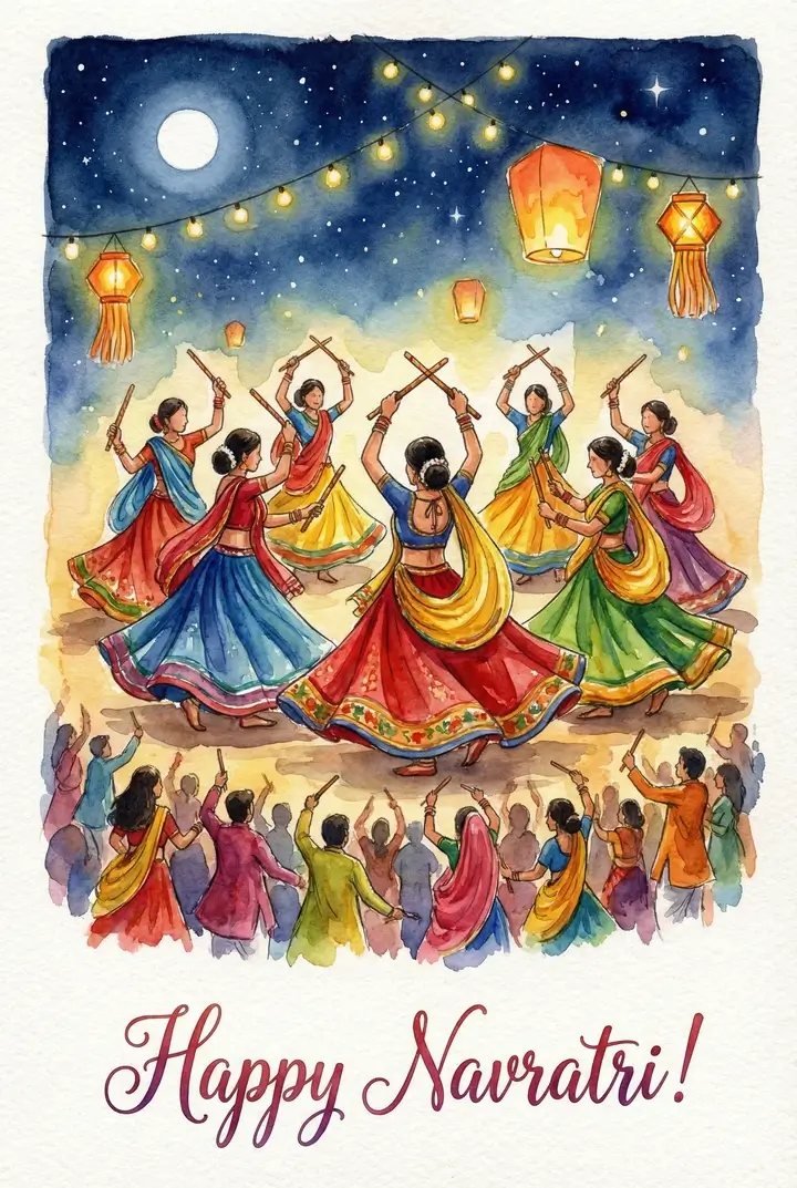 Navratri-hälsningskort
