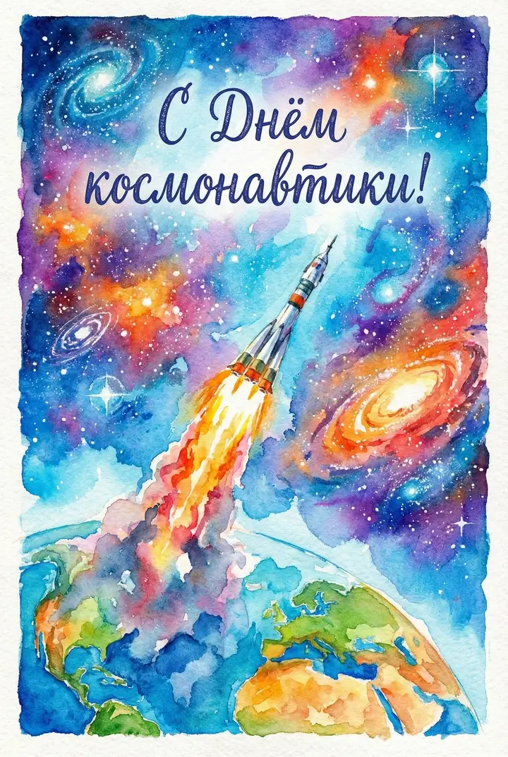 कॉस्मोनॉटिक्स डे कार्ड्स
