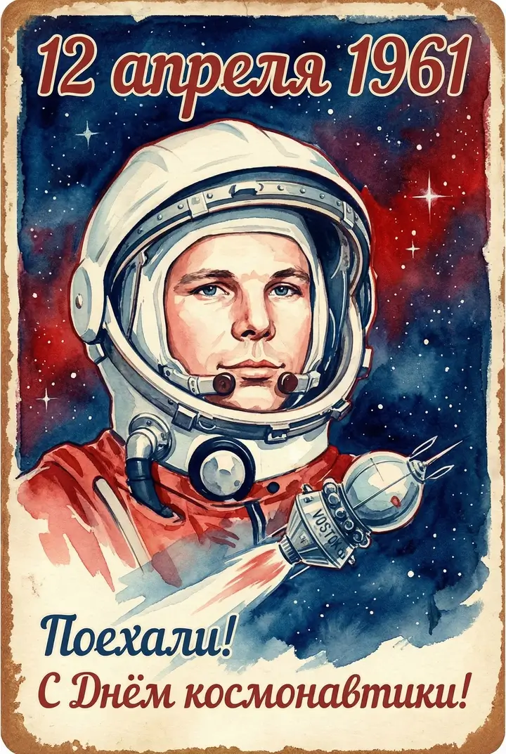 कॉस्मोनॉटिक्स डे कार्ड्स