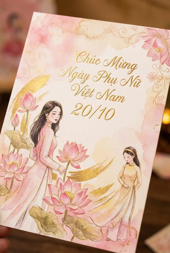 Картичка за Виетнамския ден на жената 20/10