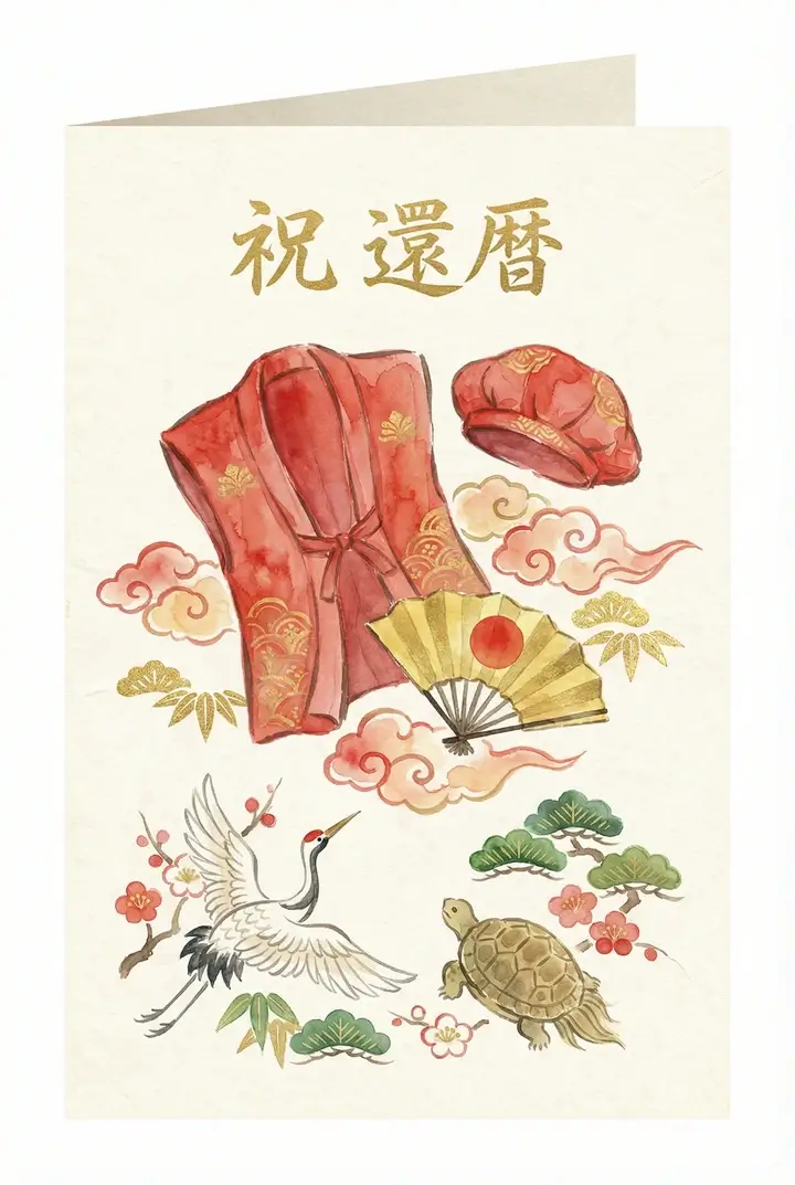 Kanreki-fødselsdagskort