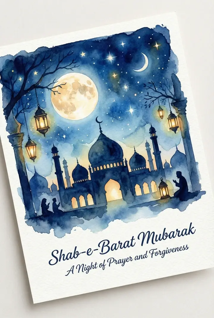 Shab-e-Barat Mubarak Cards