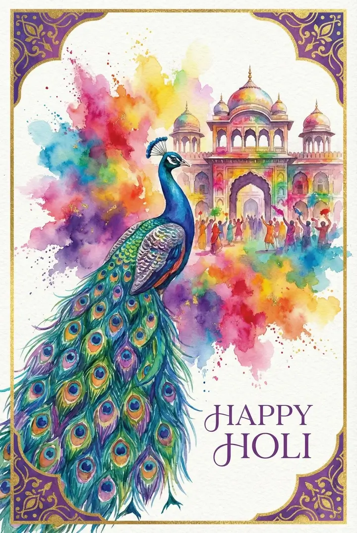 Pembuat Kad Happy Holi