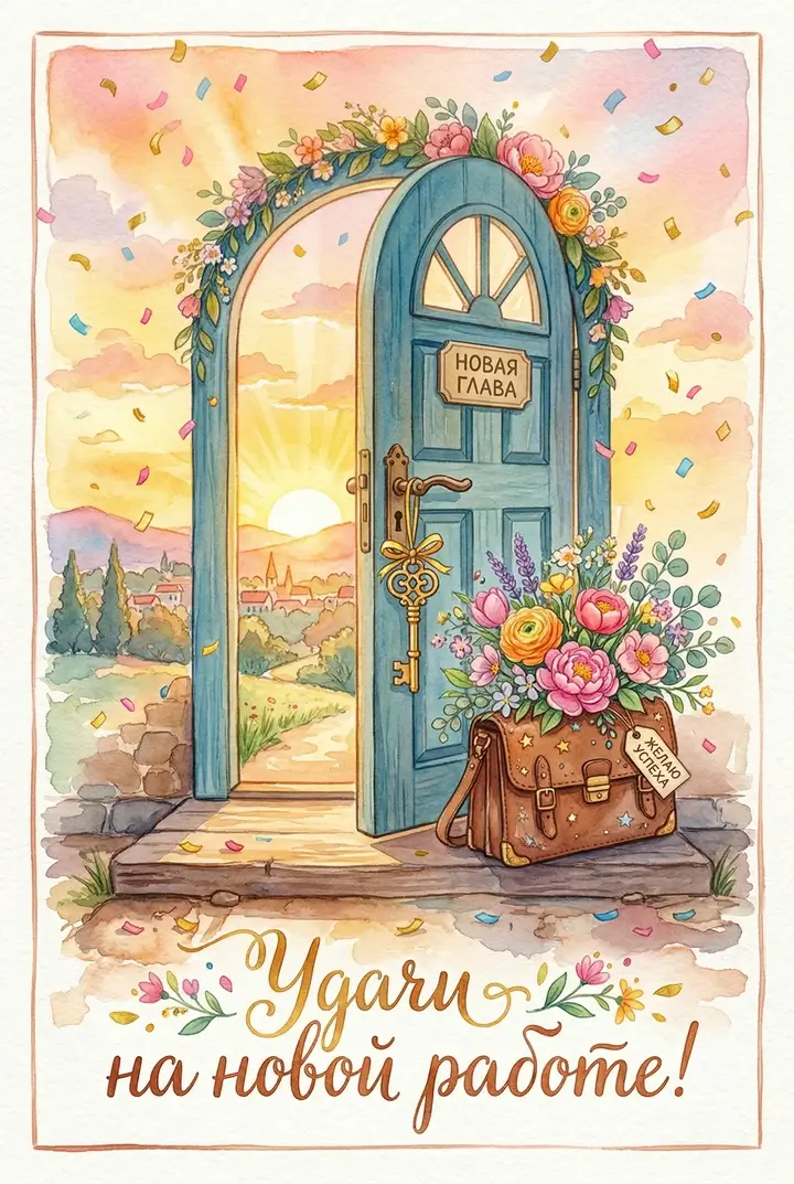 Открытка с пожеланием удачи