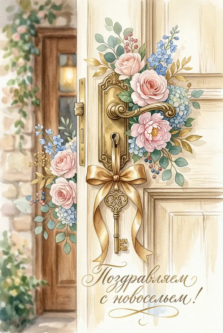 Открытка с новосельем