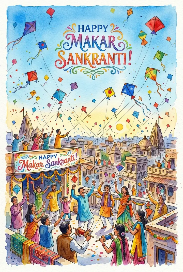 Makar Sankranti & Pongal Greeting Cards