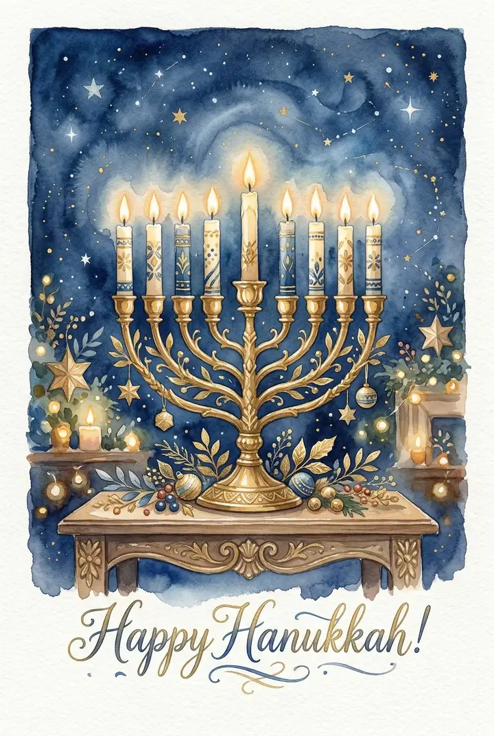 Tarjetas de felicitación de Hanukkah