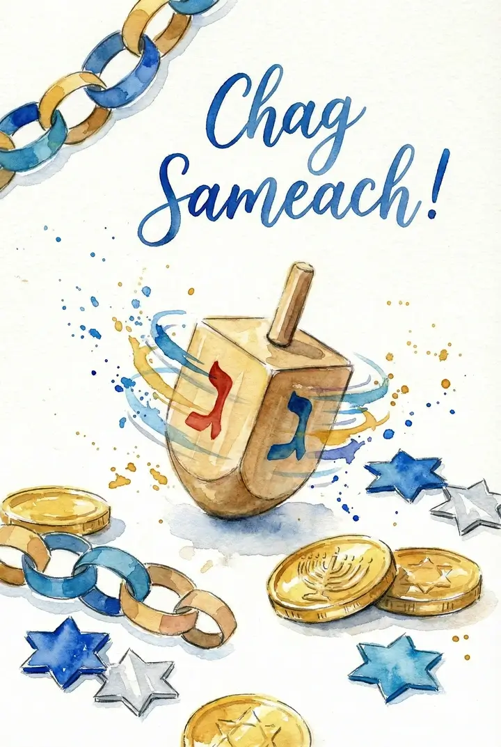 Tarjetas de felicitación de Hanukkah