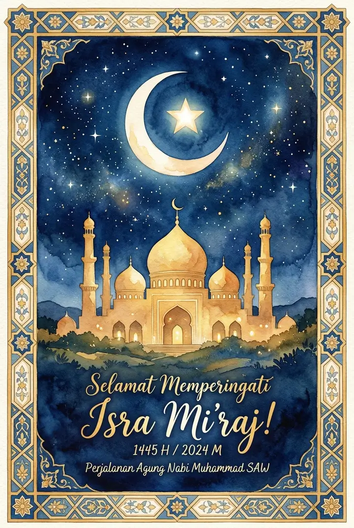 Cartoline Isra Mi'raj