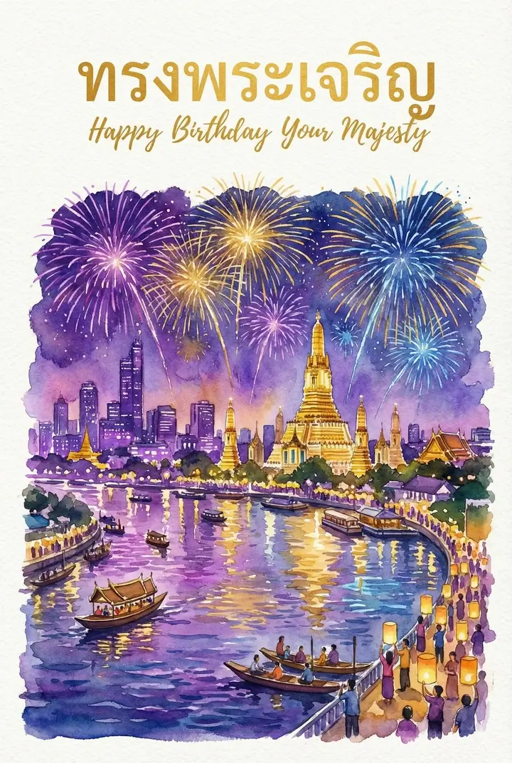 Kuningatar Suthidan syntymäpäiväkortti