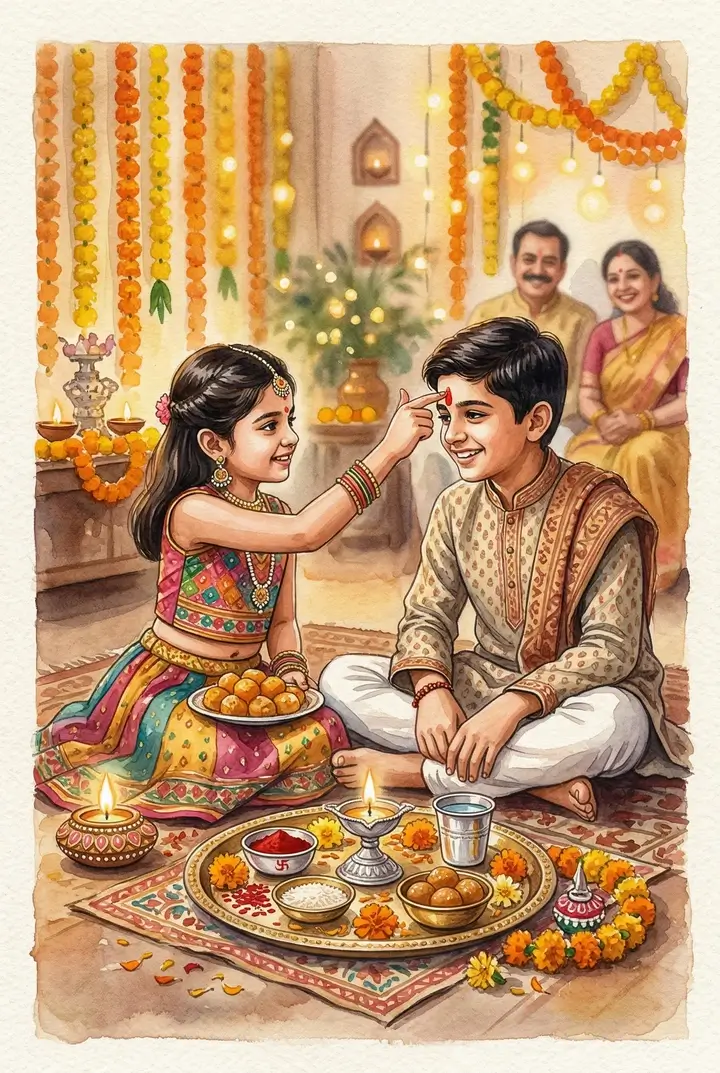 การ์ดวันภราดุจ (Bhai Dooj)